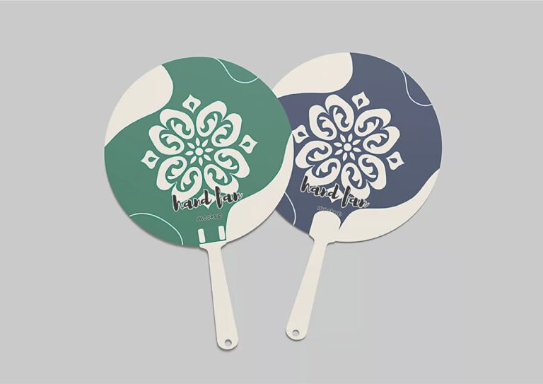 Promotional hand fan printing with company logo