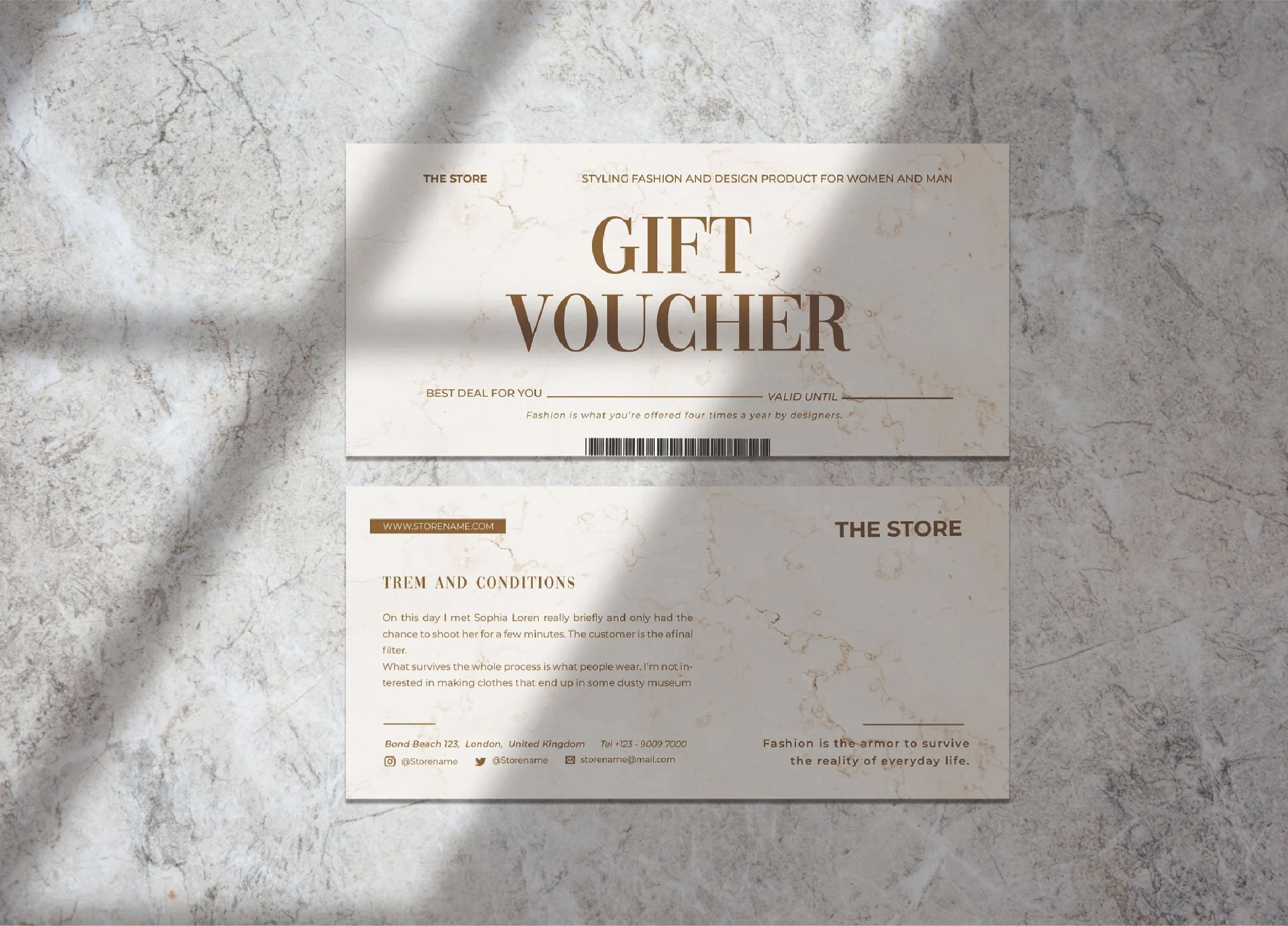 Personalized voucher printing with perforation and serial number